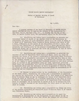 Notice, May 3, 1929