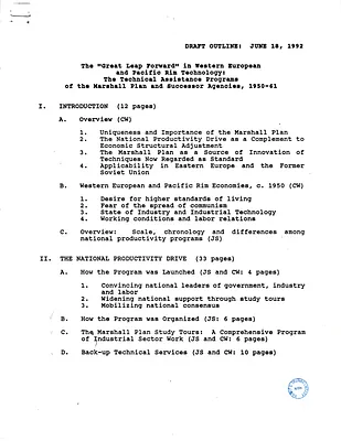 History of the Technical Assistance Programs of the Marshall Plan and Successor Agencies, 1948-1961