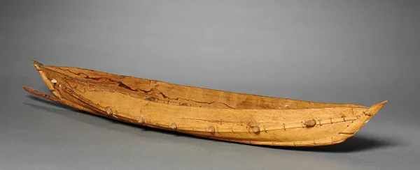 Model Canoe and Paddles