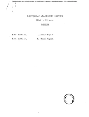 White House - Congressional Leadership Meeting, 7/1/69