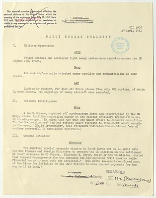 Memorandum, Daily Korean Bulletin
