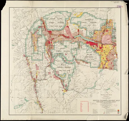 British Columbia Railway Belt, Kamloops and Lytton sheet
