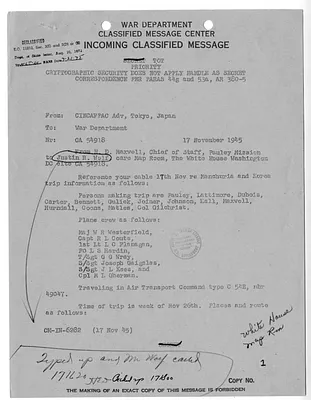 Cable from H. D. Maxwell to Justin Wolf