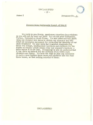 Excerpt from Malinovsky Speech on May 9