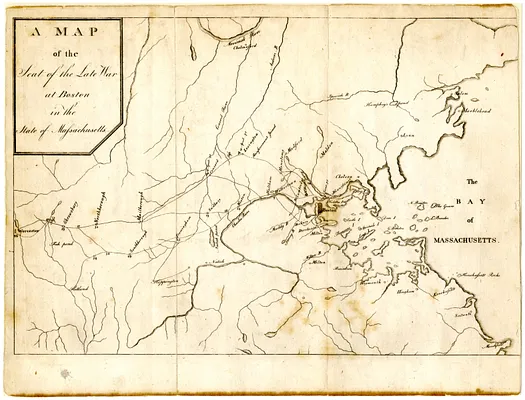 Map of the seat of the late war at Boston in the state of Massachusetts