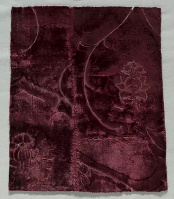 Two Velvet Fragments Sewn Together