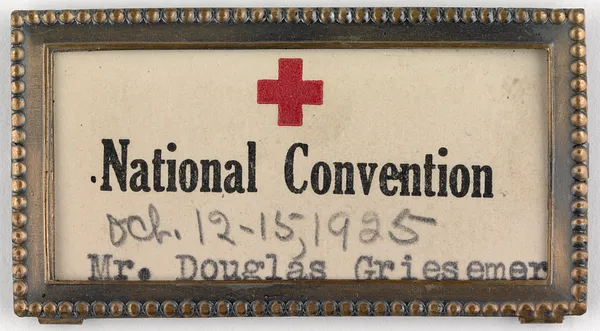 1925 National Convention Name Badge