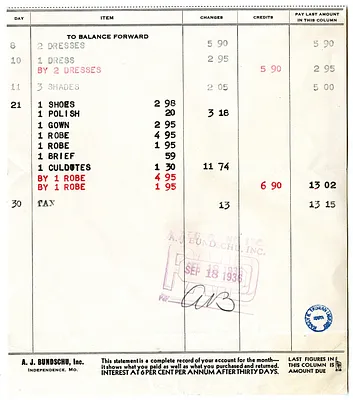 Bill from A. J. Bundschu, Inc.