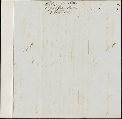 Copy of a letter from George Coffin to John Webber, 1 February 1847