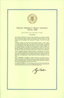 National Alzheimer's Disease Awareness, November 2008