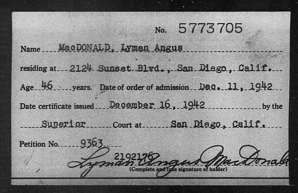 MacDonald, Lyman Angus - 1942