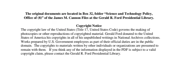 Science and Technology Policy, Office of (8)