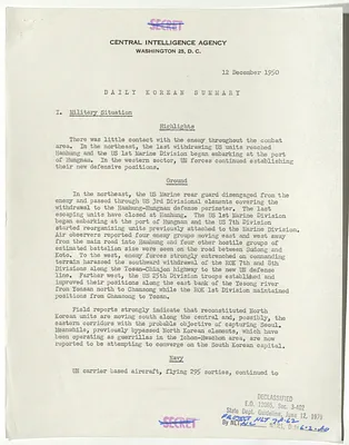 Memorandum, Daily Korean Summary
