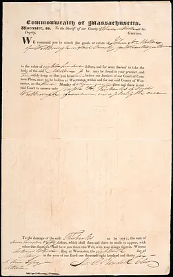Writs of Attachment, 1836-1843