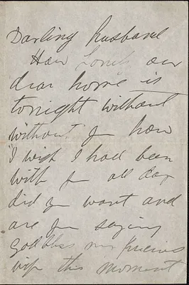 [Victoria Woodhull Martin] autograph letter (incomplete?) to [John Biddulph Martin], approximately 1883-1897