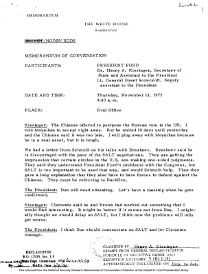 November 13, 1975 - Ford, Kissinger