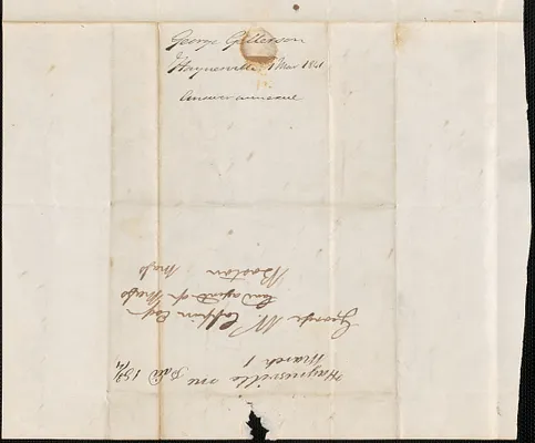 Geo Gellerson to George Coffin, 1 March 1841