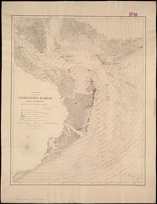Charleston Harbor and its approaches showing the positions of the Rebel batteries