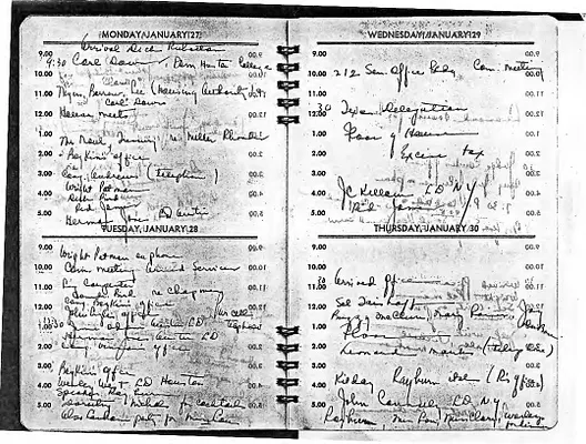Lyndon Johnson's 1947 Desk Diary, beginning 1/27/1947