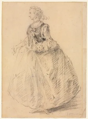 Standing Woman with an Ermine Muff