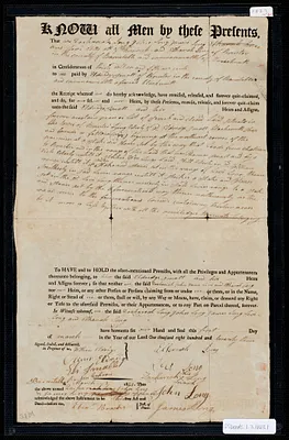 Deed of property in Brewster sold to Eldredge Small of Brewster by Zachariah Long, John Long, James Long, Levi Long, and Elkanah Long of Harwich, Brewster