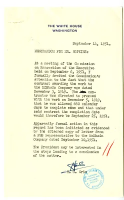 Memorandum from Howell Crim to William Hopkins, with Attachment