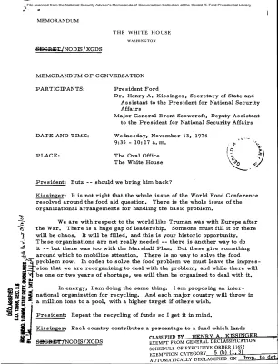 November 13, 1974 - Ford, Kissinger