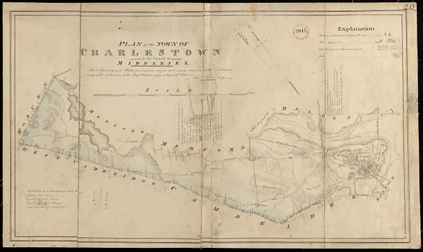 Plan of Charlestown made by John G. Hales, dated August 1830