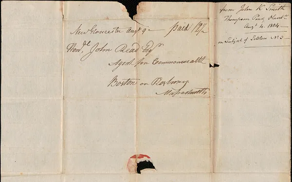 John K. Smith to John Read and Peleg Coffin, 4 August 1804