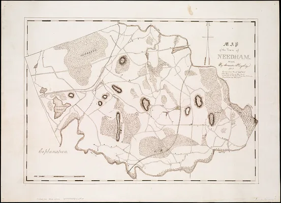 Map of the town of Needham, Mass