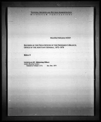 Letters Received from the State of Kentucky