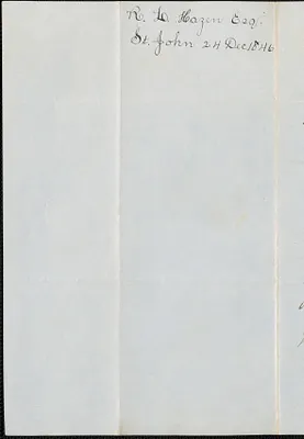 R. L. Hazen Esq. to George Coffin, 24 December 1846
