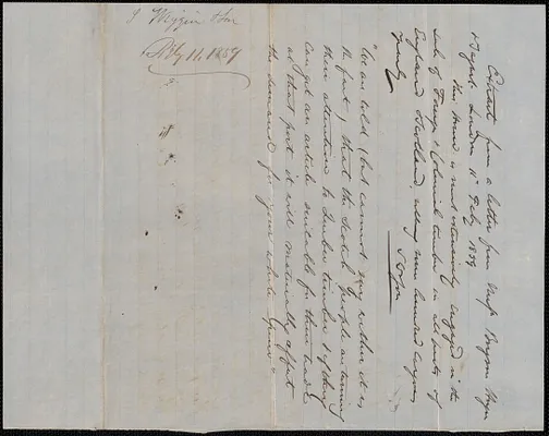L. Wiggin and Son to W. A. Harrington, 11 February 1859