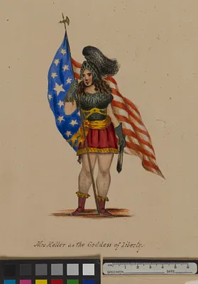 Mrs. Keller as the Goddess of Liberty