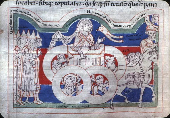 Leaf from Expositio in cantica canticorum; Sigillum sanctae Mariae; Neocosmus