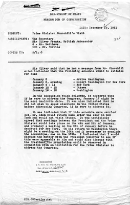 Memorandum of Conversation with Secretary of State Dean Acheson, Ambassador of Great Britain Sir Oliver Franks, H. Freeman Matthews, and George W. Perkins