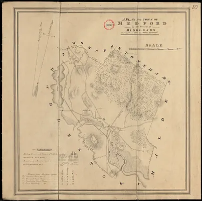 Plan of Medford made by John Sparrell, dated 1830