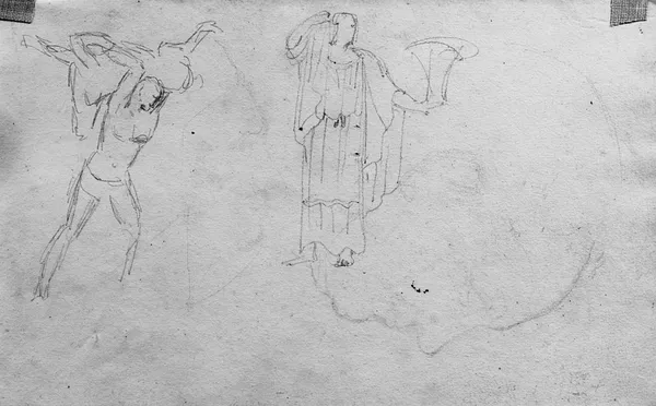 Drawing of Classical Statues