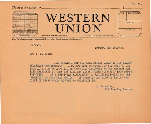 Telegram to Dr. F.B. Flinn [Dr. Frederick B. Flinn], May 25, 1928