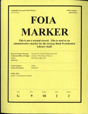 Binder: Correspondence Manual