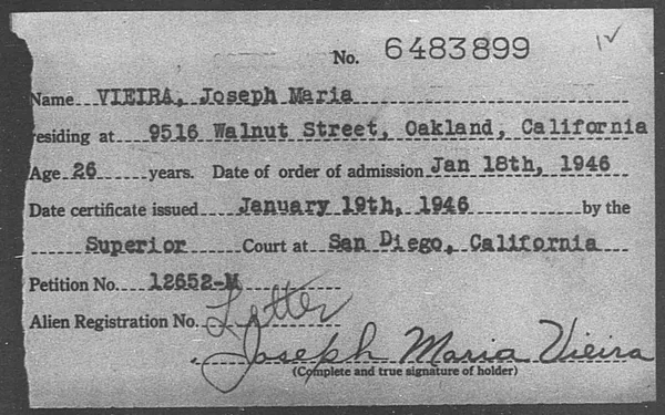 Vieira, Joseph Maria - 1946