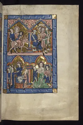 Above: Flight into Egypt/Massacre of the Innocents; Below: Presentation/Baptism