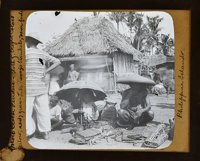 Photograph of Moro Cloth Vendors, Philippine Islands