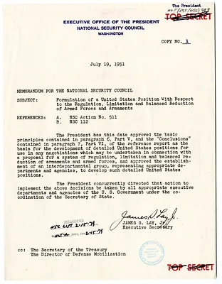 Memorandum from James S. Lay, Jr. to the National Security Council