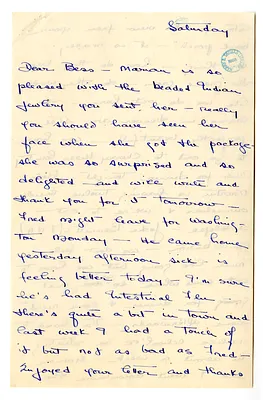 Letter from Christine Wallace to Bess W. Truman