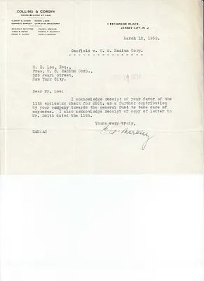 Letters Received to C.B. Lee, March 12, 1930