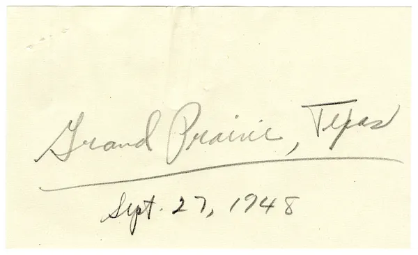 Press Release, Speech of President Harry S. Truman, Grand Prairie, Texas