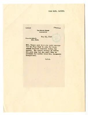 Note from Edith B. Helm