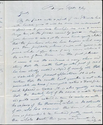 Samuel Smith to the Land Agents, 4 September 1839