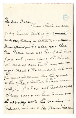 Letter from Madge Gates Wallace to Bess W. Truman